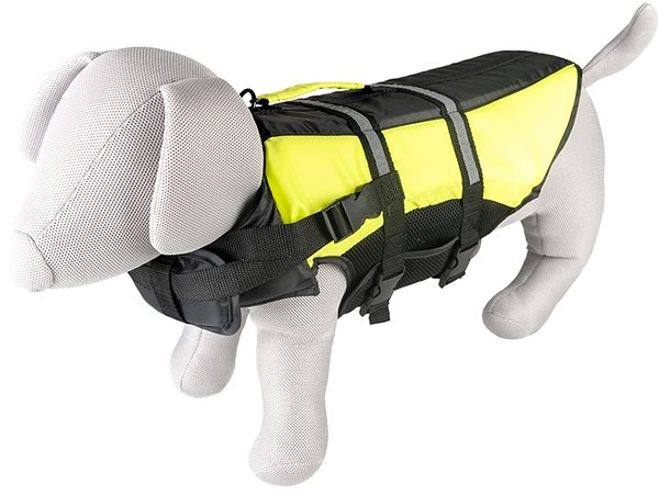 Plávacia vesta pre psov DUVO+ Záchranná plávacia vesta čierno-žltá XL 70 cm ...