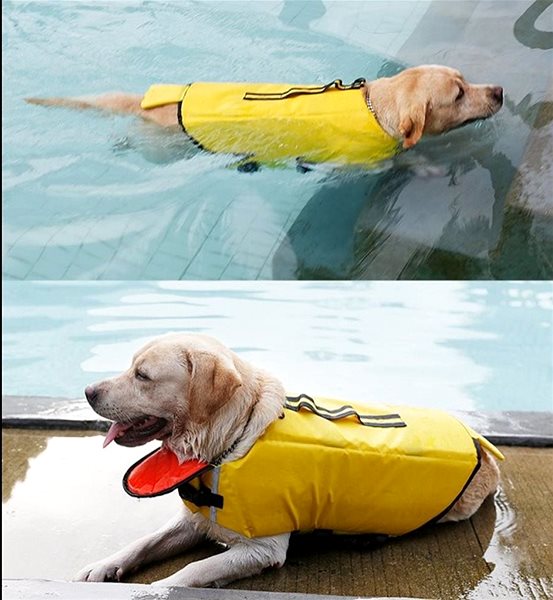 Plávacia vesta pre psov DogLemi Záchranná plavecká vesta S ...