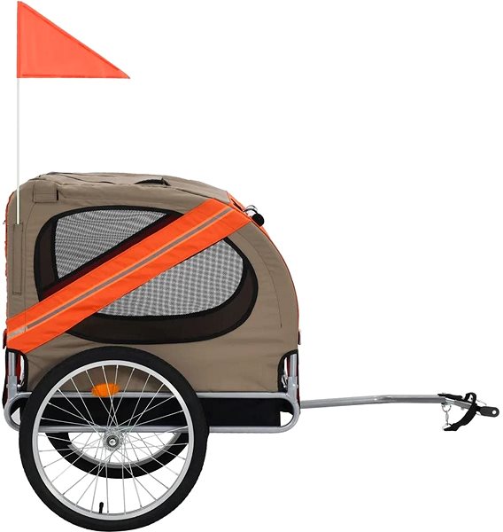 Vozík za bicykel pre psa Shumee Vozík za bicykel pre psa hnedo-oranžový ...