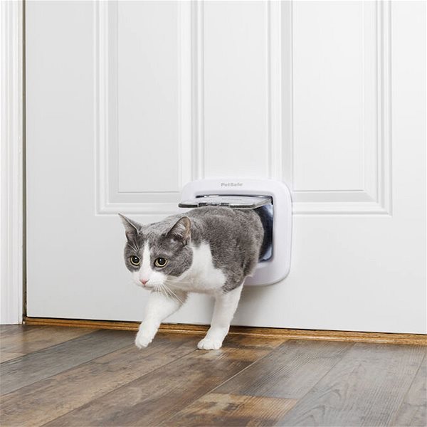 Dvierka pre psa PetSafe Manuálne dvierka pre mačky a psov DeLuxe, biele ...