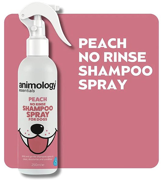 Shampoo for dogs Animology Essentials Spray shampoo for dogs with peach scent 250 ml .