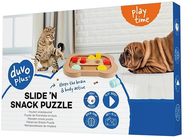 Interaktívna hračka pre psov DUVO+ Hlavolam kosť 28 × 19 × 2,5 cm ...