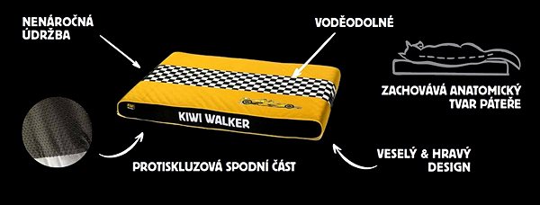 Matrac pre psa Kiwi Walker Racing Cigar ortopedický matrac veľkosť XL, oranžový ...