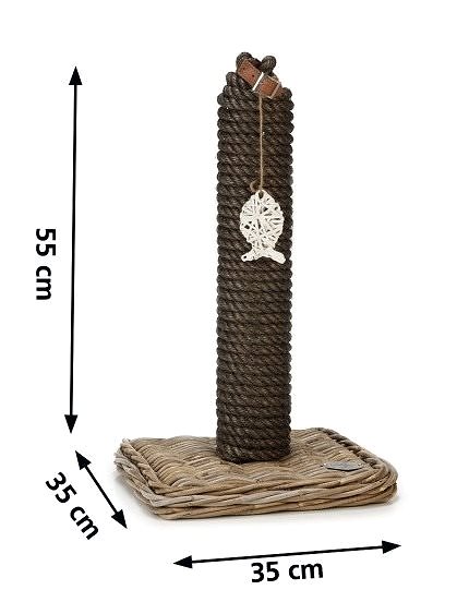 Cat Scratcher Pet Amour Kubu 35 × 35 × 55cm Technical draft