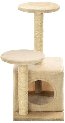 Cat Scratcher Shumee Cat Scratcher with Sisal Posts Beige 40 × 30 × 60cm Features/technology