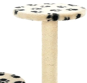 Cat Scratcher Shumee Cat Scratcher with Sisal Posts Beige with Paws 40 × 30 × 60cm Features/technology