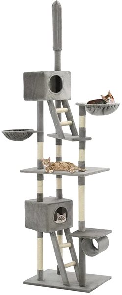 Cat Scratcher Shumee Cat Scratcher with Sisal Column Grey 230-260cm Lateral view