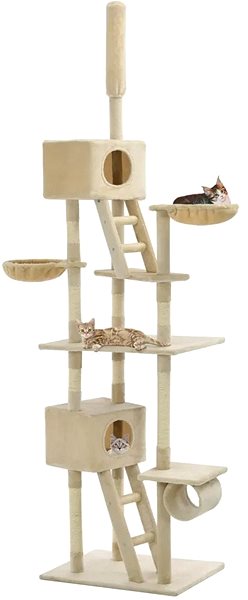 Cat Scratcher Shumee Cat Scratcher with Sisal Posts, Beige 230-260cm Lateral view