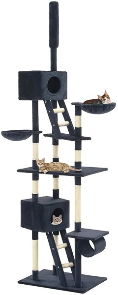 Cat Scratcher Shumee Cat Scratcher with Sisal Column Dark Blue 230-260cm Lateral view