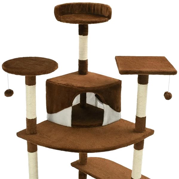 Cat Scratcher Shumee Cat Scratcher with Sisal Column White and Brown 203cm Features/technology