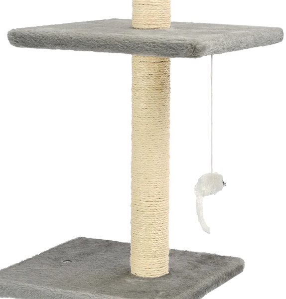 Škrabadlo pre mačky Shumee Škrabací mačací strom s preliezkami 70 × 58 × 260 cm sivý Vlastnosti/technológia