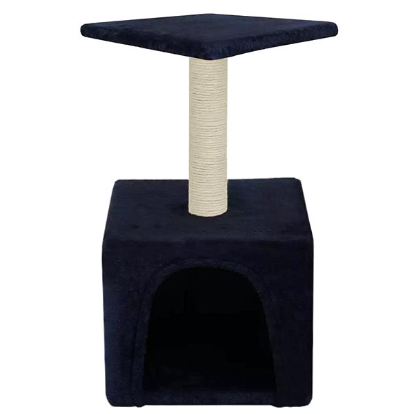 Cat Scratcher Shumee Cat Scratcher with Sisal Posts Dark Blue 30 × 30 × 55cm Screen