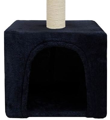 Cat Scratcher Shumee Cat Scratcher with Sisal Posts Dark Blue 30 × 30 × 55cm Features/technology