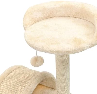 Cat Scratcher Shumee Cat Scratcher with Sisal Posts Beige-brown with a Toy 30 × 30 × 40cm Features/technology
