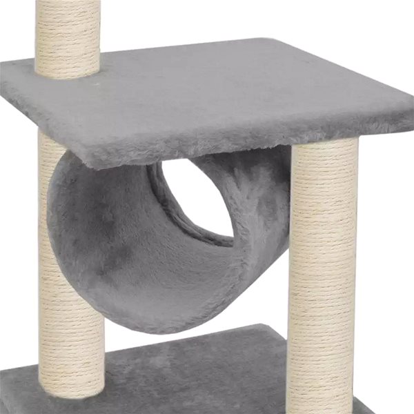 Cat Scratcher Shumee Cat Scratcher with Sisal Posts Grey 65cm Features/technology