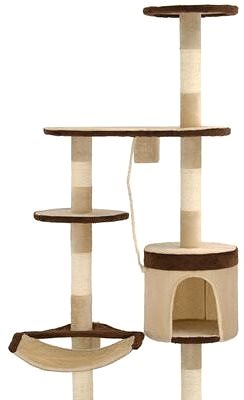Cat Scratcher Shumee Wall Cat Scratcher with Sisal Posts Beige-brown 60 × 30 × 194cm Features/technology