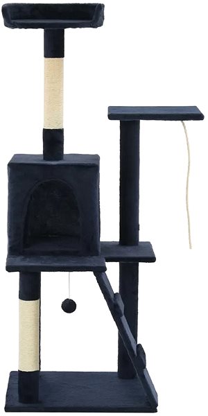 Cat Scratcher Shumee Cat Scratcher with Sisal Posts Dark Blue 50 × 50 × 120cm Screen
