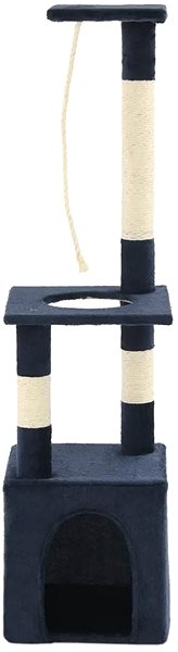 Cat Scratcher Shumee Cat Scratcher with Sisal Posts Dark Blue 30 × 30 × 109cm Screen