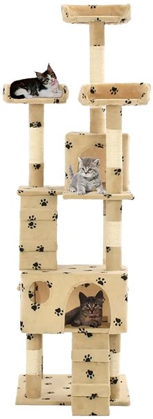 Cat Scratcher Shumee Cat Scratcher with Sisal Posts, with Base 50 × 50 × 170cm Lifestyle