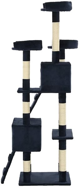 Cat Scratcher Shumee Cat Scratcher with Sisal Posts, Blue 50 × 50 × 170cm Lateral view