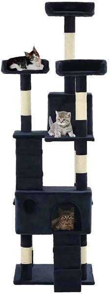Cat Scratcher Shumee Cat Scratcher with Sisal Posts, Blue 50 × 50 × 170cm Lifestyle