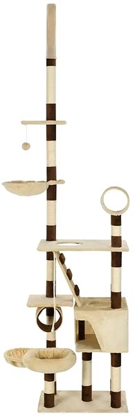 Cat Scratcher Shumee Cat Scratcher with Sisal Posts, Beige-brown 246–280cm Screen