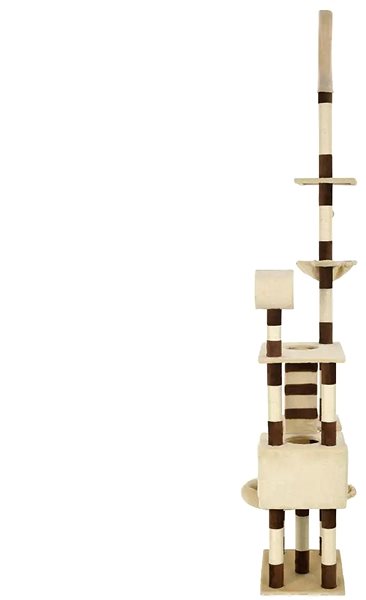 Cat Scratcher Shumee Cat Scratcher with Sisal Posts, Beige-brown 246–280cm Lateral view