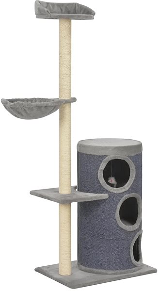 Cat Scratcher Shumee Cat Scratcher with Sisal Posts, Grey 148cm Lateral view