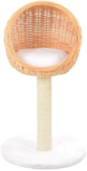 Cat Scratcher Shumee Cat Scratcher with Sisal Posts Willow Wicker 1 Basket 73 × 40cm Screen