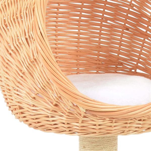 Cat Scratcher Shumee Cat Scratcher with Sisal Posts Willow Wicker 1 Basket 73 × 40cm Features/technology