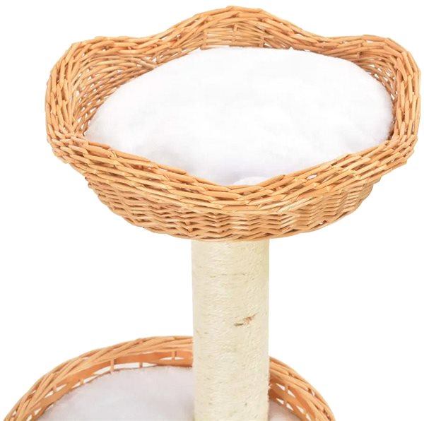 Cat Scratcher Shumee Shumee Cat Scratcher with Sisal Posts, Willow Wicker 2 Baskets 94 × 40cm Features/technology