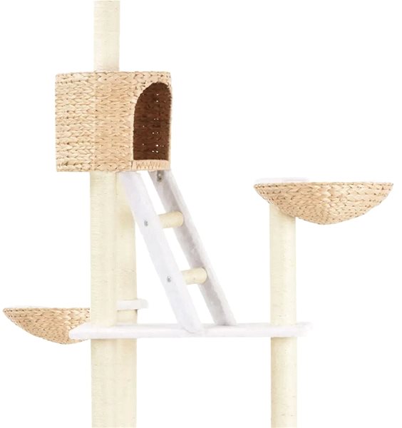 Cat Scratcher Shumee Cat Scratcher with Sisal Column Sea Grass 258 × 40 × 60cm Lateral view