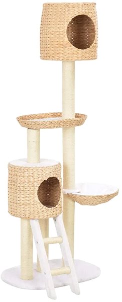 Cat Scratcher Shumee Cat Scratcher with Sisal Posts Sea Grass 153 × 60 × 40cm Lateral view