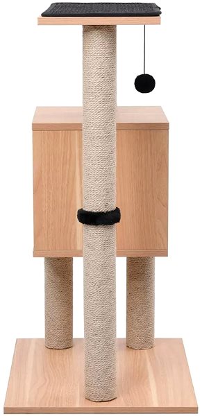 Cat Scratcher Shumee Cat Scratcher with Sisal Posts Brown-black 82 × 48 × 30cm Lateral view