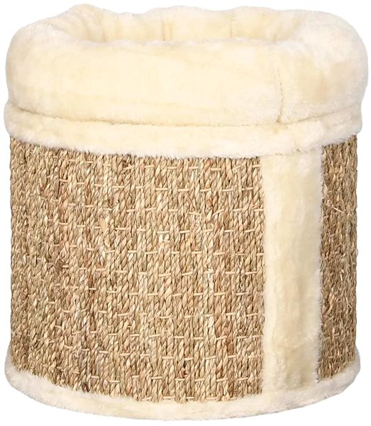 Cat Scratcher Shumee Cat House with Luxury Cushion, Sea Grass 33 × 31cm Lateral view