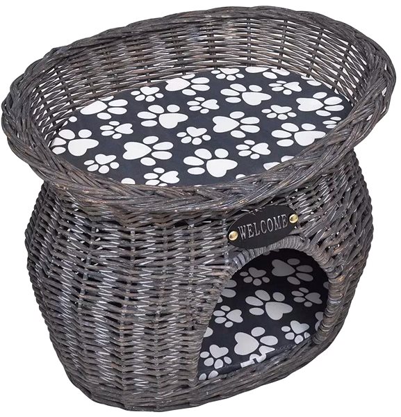 Cat Scratcher Shumee Cat Willow Wicker Scratcher with Mattress 44 × 34 × 33cm Lateral view