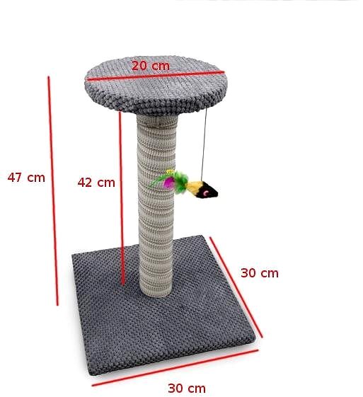 Cat Scratcher Argi Rachel Cat Scratcher 47 × 30 × 30cm Technical draft
