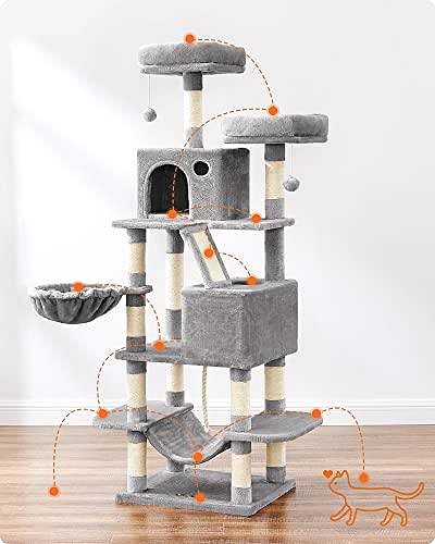 Cat scratching post Artenat Cat tree Jandry, 168 cm, grey .