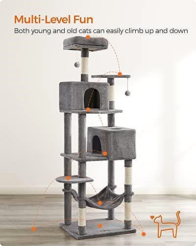 Cat scratching post Artenat Cat tree Ellery, 191 cm, grey .