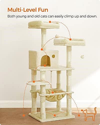 Cat scratching post Artenat Cat tree Margarethe, 143 cm, beige .