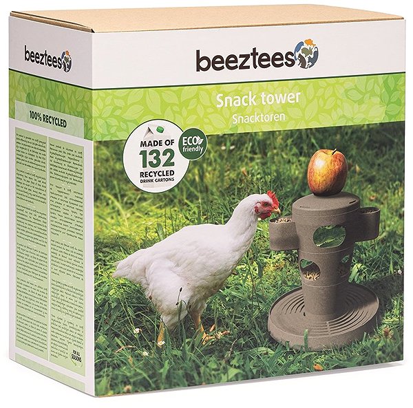 Beeztees Snack Tower poultry feeder 32.5 cm, grey.