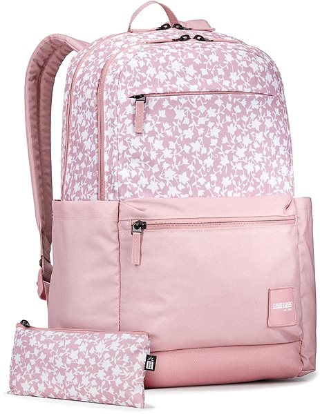 Laptop Backpack Case Logic Uplink 26L CCAM3116 - White Floral/Zephyr Pink 15,6