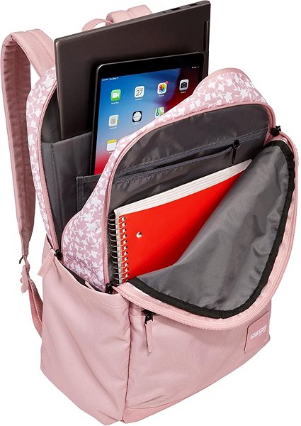 Laptop hátizsák Case Logic Uplink 26L CCAM3116 - White Floral/Zephyr Pink 15,6