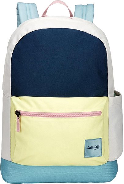 Laptop Backpack Case Logic Commence 24L CCAM116 - Sunny Lime/Dress Blue Multiblock 15,6