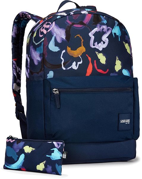Laptop Backpack Case Logic Commence 24L CCAM1116 - Sketch Floral Dress Blue 15,6