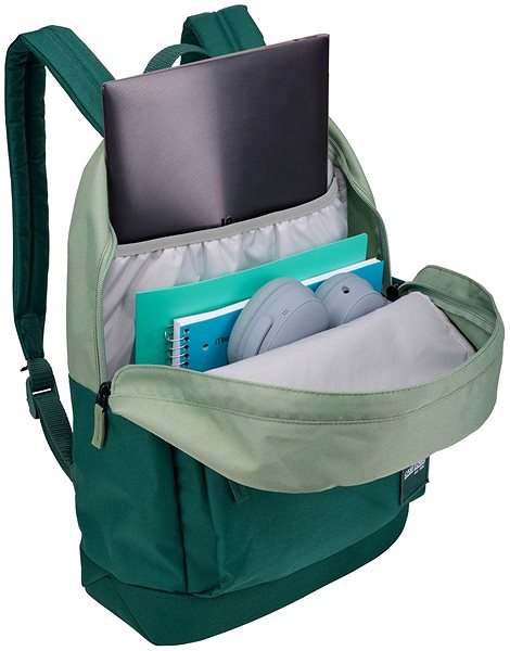 Laptop Backpack Case Logic Commence recycled backpack 24 l Islay Green/Smoke Pine ...