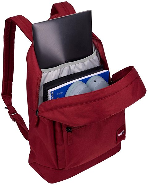 Laptop Backpack Case Logic Commence recycled backpack 24 l Pomegranate Red ...