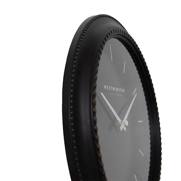 Wall Clock Clayre & Eef Wall Clock with gold patina 28 × 5 cm, black ...
