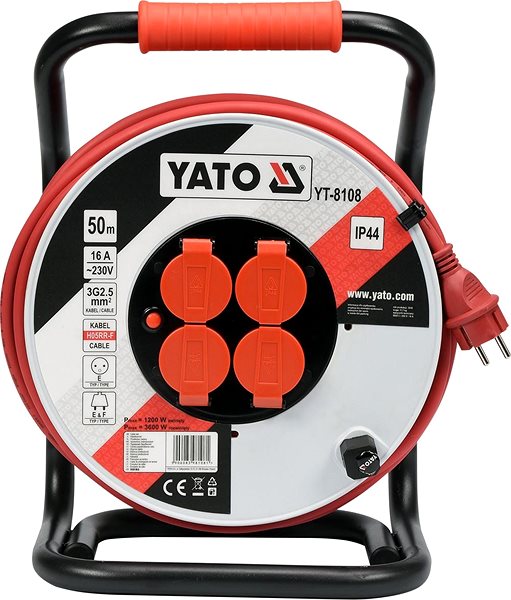 Hosszabbító kábel YATO dobhosszabbító 50 m műanyag ...