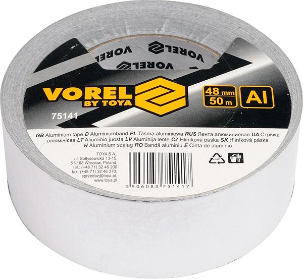 Lepiaca páska VOREL - Páska hliníková 48 mm × 50 m ...